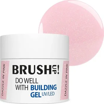 Lak na nehty BRUSH UP! Stavební UV/LED gel Do Well with Building Gel Dazzle In Pink, 12g