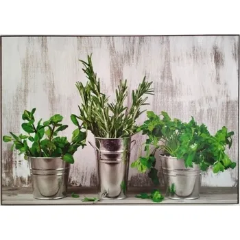 Obraz Bondecor Obraz tisk na papír lepený na MDF desku, 50x70 cm, Bylinky