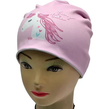 Čepice Oboustranná dlouhá čepice RDX F1409E Jednorožec Barva: sv. růžová, Velikost: 4 (3-5 let)