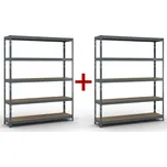 Policový regál 1+1 ZDARMA, 1966x1600x400 mm, nosnost 350 kg