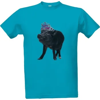 Tričko s potiskem Narozeninové prasátko pánské