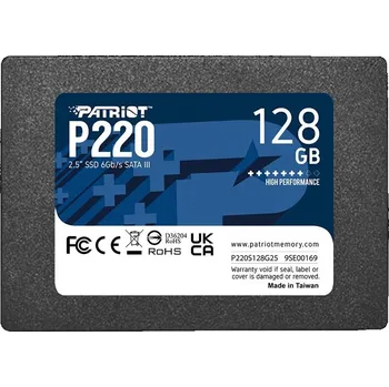 Interní pevný disk PATRIOT P220 128GB SSD / Interní / 2,5" / SATA 6Gb/s /