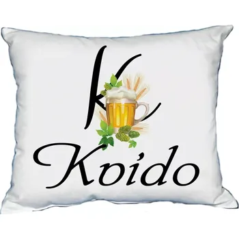 Dekorativní polštářek Polštář s pánským jménem KVIDO Černý (polštář se jménem KVIDO)