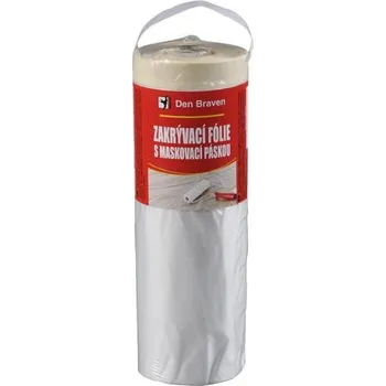 Zakrývací fólie na malování Den Braven B911FOL s maskovací páskou 30 cm x 33 m transparentní