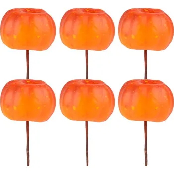Přízdoby 6ks 40x110mm dýně,oranžová