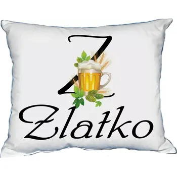 Dekorativní polštářek Polštář s pánským jménem ZLATKO Světle zelený (polštář se jménem ZLATKO)