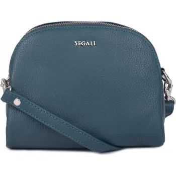 SEGALI Dámská kožená taška přes rameno SG-212 petrolejová