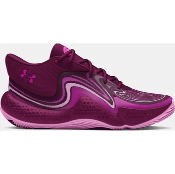Pánské tenisky Unisexové boty Under Armour UA Spawn 6 Mid 3027647-500 Fialová 10.5