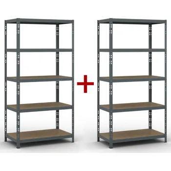 Dílenský regál Policový regál 1+1 ZDARMA, 1790x900x500 mm, nosnost 175kg