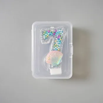 Dortová svíčka Dortisimo Svíčka s perlami a mušlí Oceán číslo 7