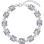 Stříbrný náramek se Swarovski krystaly fialový 33047.3 violet