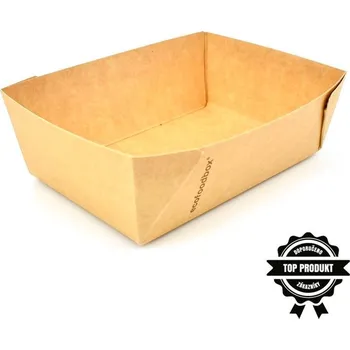 Gourmet miska malá, kraft extra nepromastitelný, 135 x 90 x 50mm, 740 ml