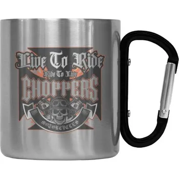 Hrnek nerez s karabinou s potiskem Motorkáři-Live To Ride