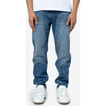 Pánské džíny Don Lemme Pánské straight fit džíny Splatter - washed blue Velikost: 29