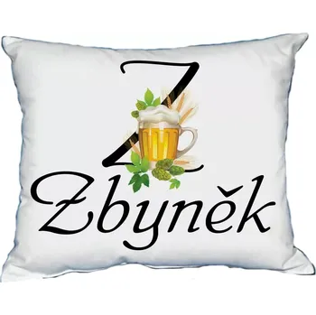 Dekorativní polštářek Polštář s pánským jménem ZBYNĚK Černý (polštář se jménem ZBYNĚK)