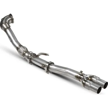 De-cat downpipe (GPF odstraněn) Scorpion pro Audi RS3 8V / TTRS MK3 / RS3 8Y stříbrná