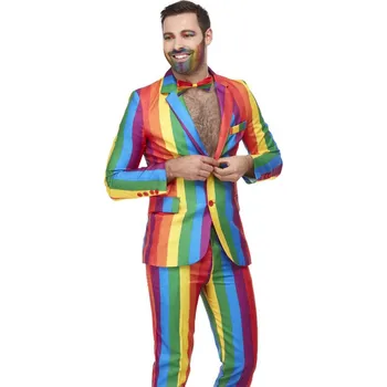 Karnevalový kostým SmiffysPánský oblek duha - Over The Rainbow Velikost: L 52 - 54