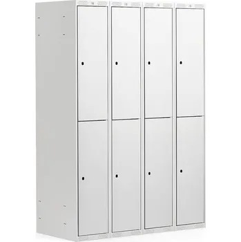 Šatní skříň Boxová šatní skříň CLASSIC, 4 sekce, 8 boxů, 1740x1200x550 mm, šedá, šedé dveře