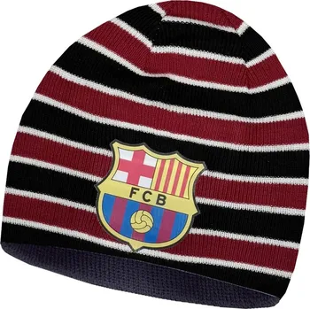 Čepice Numberoplus Dětská fotbalová pletená čepice - FC Barcelona Barva: Vínová, Velikost: Univerzální