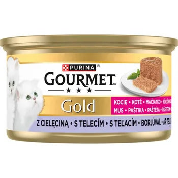 Krmivo pro kočku Gourmet Gold Kotě paštika s telecím masem 85g