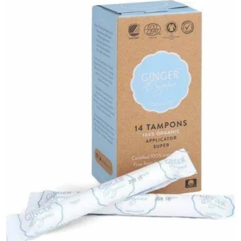 Menstruační tampony Ginger Bio GINGER ORGANIC_Tampony Super bio tampony s aplikátorem 14 ks