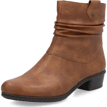 Dámská zimní obuv DÁMSKÉ KOTNÍKOVÉ BOTY RIEKER Y0771-24 HNĚDÁ Barva: HNĚDÁ, Velikost: 36