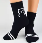 VFstyle Teplé dámské ponožky CATS černé Velikost: 36 - 41