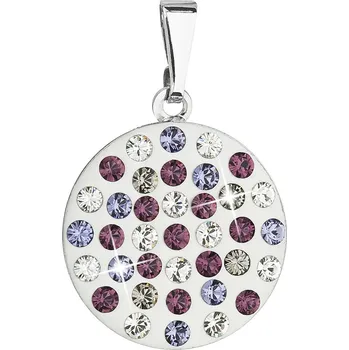 Přívěsek Přívěsek bižuterie se Swarovski krystaly fialový kulatý 54021.3 violet