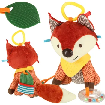 plyšák Smyslový maskot liška na kočárku