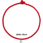 Červený Kabbalah náramek s krystalem Swarovski 73031.1 - 18cm