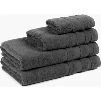 Ručník JAN peří Luxusní froté ručníček/ručník/osuška 30x50/50x100 cm - tm. šedé - Luxusní froté ručníček 30x50 cm - tm. šedý