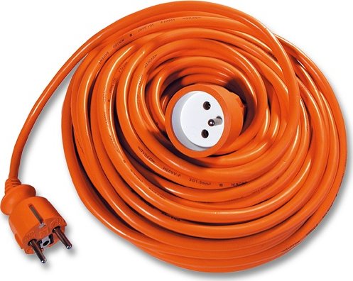 Ecolite Prodlužovák 15 m oranžový 3x1 mm, max. 1400W, 6A