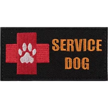 Nášivka WARAGOD Vyšívaná nášivka Service Dog Rescue Team, černá