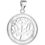 Stříbrný přívěsek se zirkony v bílé barvě strom života 14002.1