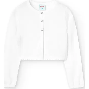 Dámský svetr Bílý propínací svetr s dlouhým rukávem, Boboli Velikosti: 116