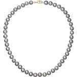 Perlový náhrdelník z říčních perel se zapínáním ze 14 karátového zlata 922028.3 grey Vyberte zapínání: Zlatá 9260A