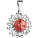 Přívěsek bižuterie se Swarovski krystaly červená kytička 54032.3 padparadcha