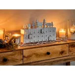 Vánoční dekorace bílá MDF LED světla adventní kalendář moderní dekorace Beliani