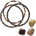 Náramky s minerálními kameny leopard jaspis, mookaite, avanturine 43043.3 tm.hnědý