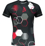Pánské funkční kompresní tričko s krátkým rukávem premium ALTISPORT VOJ/ALM037TR04 ČERNOČERVENÁ S