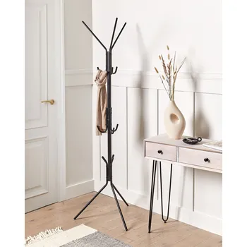 Věšák Věšák na kabáty černý kovový 175 cm volně stojící stojan na šaty industriální moderní styl dekorativní prvek doplňky předsíň chodba Beliani