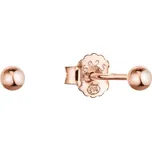 Pozlacené stříbrné náušnice pecky malinká kulička 61013 Rose Gold