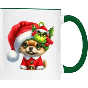 Hrnek malý barevný s potiskem Čivava a Grinč