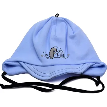 Čepice Čepice vázací RDX 0593 Pejsek Barva: sv. modrá, Velikost: 2 (1-3 roky)