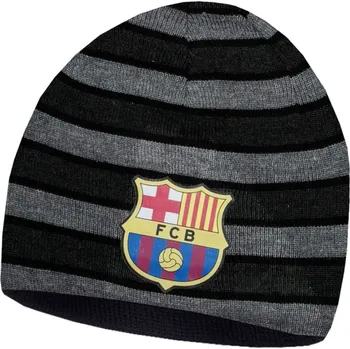 Čepice Numberoplus Dětská fotbalová pletená čepice - FC Barcelona Barva: Černá, Velikost: Univerzální