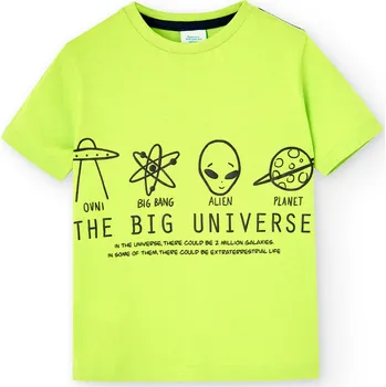Tričko s krátkým rukávem, vesmír -žlutozelené kluk, Boboli Velikosti: 110