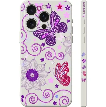 Pouzdro na mobilní telefon Kryt Design iPhone 16 Pro Max Fialoví motýlci (obal neboli pouzdro na iPhone 16 Pro Max)