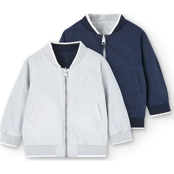 Chlapecká bunda Boboli Oboustranná bunda tmavě modrá - světle šedá, kluk ,Boboli Velikosti: 122