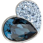 Stříbrný přívěsek s krystaly modré srdce 34161.3 montana