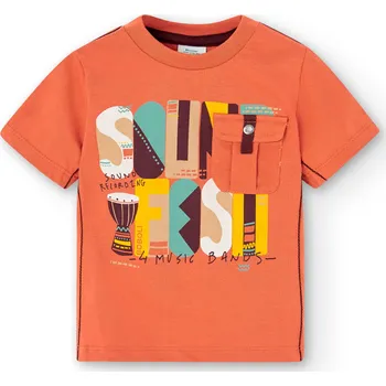 Chlapecké tričko Tričko oranžové, s kapsou, pro kluky, Boboli Velikosti: 128